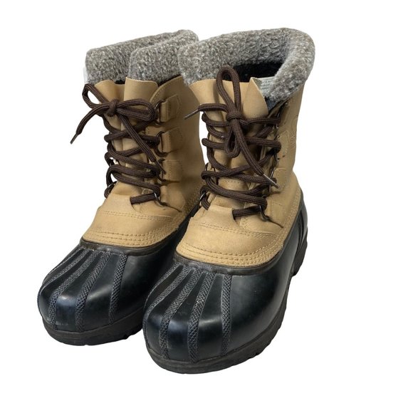 Sorel Leather Kananaskis insulated Snow Boots Lace Up Women’s 6 EU 37 Like New - Picture 3 of 12